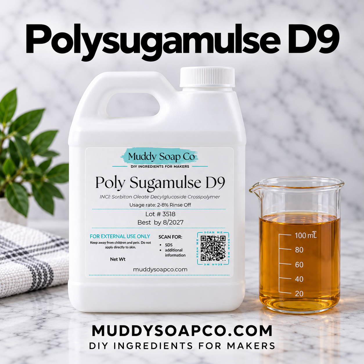 Poly SugaMulse D9 PEG-free fragrance and oil solubilizer – Muddy Soap Co.