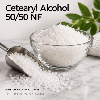 Cetearyl Alcohol 50/50 NF waxy beads from Muddy Soap Co.