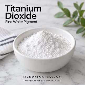 Water dispersible Titanium Dioxide powder from Muddy Soap Co.
