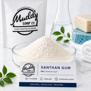 Muddy Soap Co Xanthan Gum cosmetic-grade thickener and stabilizer for skincare and hair care formulations