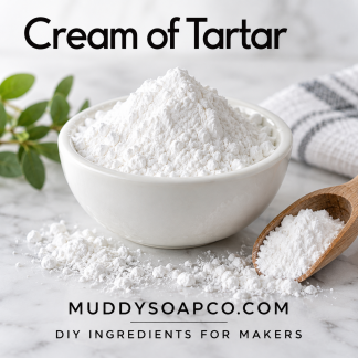 Cream of Tartar for bath and body formulations from Muddy Soap Co.