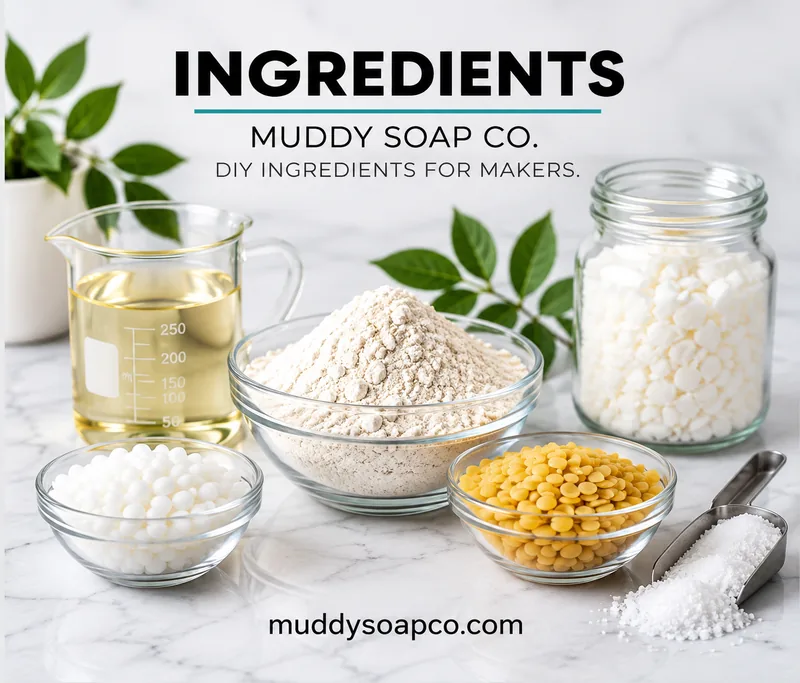 DIY cosmetic and personal care ingredients from Muddy Soap Co.