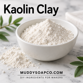 Kaolin Clay for soap and cosmetic formulations from Muddy Soap Co.